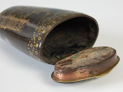 Lot 281 - A highly unusual Scottish horn upright oval...