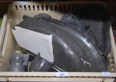 Lot 499 - A collection of Art Nouveau pewter to include...