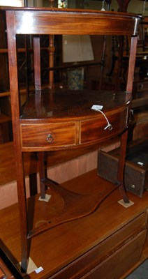 Lot 740 - A Georgian mahogany corner washstand with...