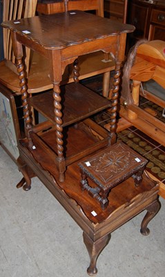 Lot 744 - A group of furniture to include a rectangular...