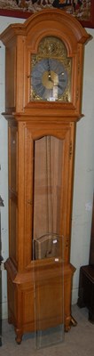 Lot 749 - An oak longcase clock with brass dial bearing...