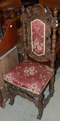 Lot 613 - A 19th century oak Jacobean style chair