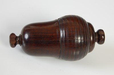 Lot 284 - A novelty treen snuff box in the form of an...