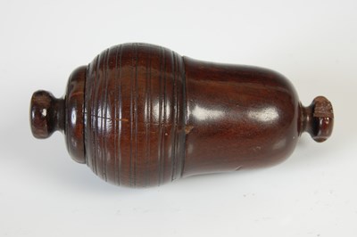 Lot 284 - A novelty treen snuff box in the form of an...