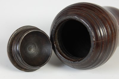 Lot 284 - A novelty treen snuff box in the form of an...