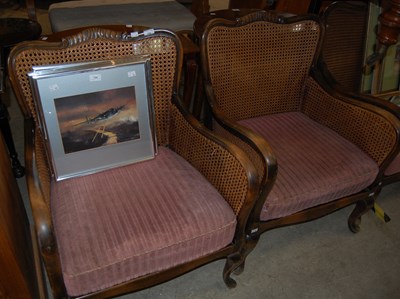 Lot 755 - An early 20th century three piece Bergere...