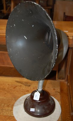 Lot 618 - A vintage gramophone horn mounted on a...