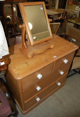 Lot 759 - A vintage pine chest of two short over two...