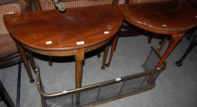 Lot 765 - Two demi lune console tables