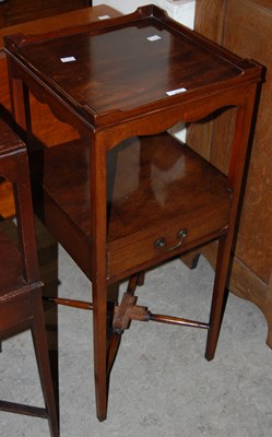 Lot 675 - A Georgian mahogany bedside table with single...