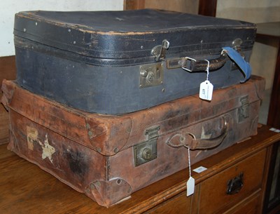 Lot 677 - Two assorted vintage travel trunks