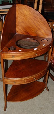 Lot 786 - A George III mahogany and boxwood lined corner...