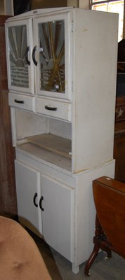 Lot 692 - A 1960's style white painted kitchen unit