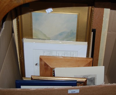 Lot 630 - Box - assorted decorative pictures and prints