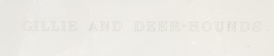 Lot 294 - After Fred Taylor Gillie and Deer-Hounds...