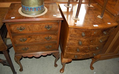 Lot 644 - An early 20th century walnut bowfront chest of...