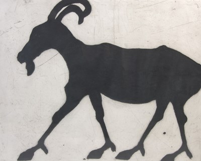 Lot 297 - AR Kate Boxer Goat drypoint and carborundum,...