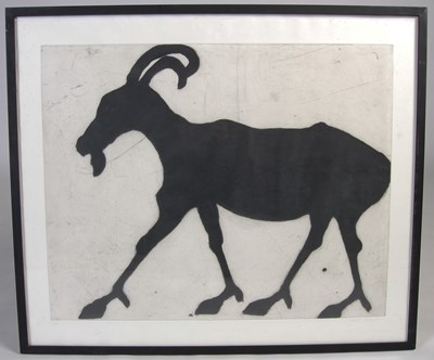 Lot 297 - AR Kate Boxer Goat drypoint and carborundum,...