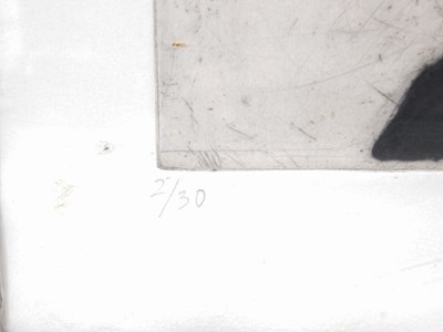 Lot 297 - AR Kate Boxer Goat drypoint and carborundum,...