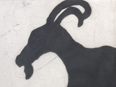 Lot 297 - AR Kate Boxer Goat drypoint and carborundum,...