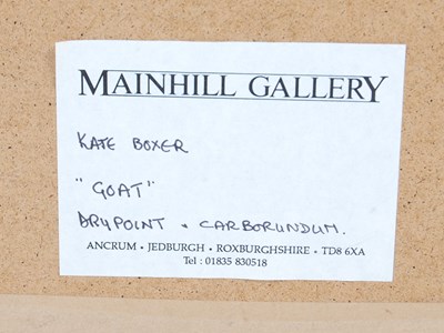 Lot 297 - AR Kate Boxer Goat drypoint and carborundum,...