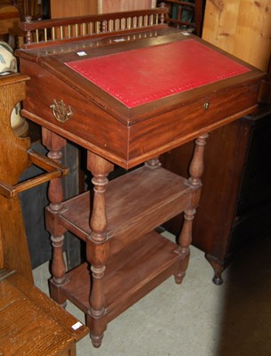 Lot 698 - A mahogany lectern with red leatherette insert...