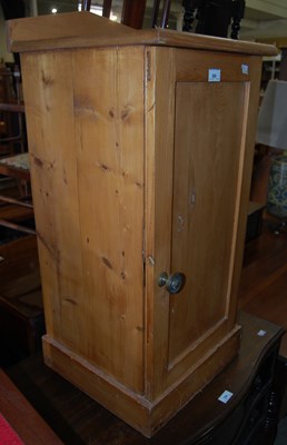 Lot 699 - A late 19th century pine pot cupboard...