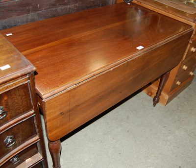Lot 701 - A 19th century mahogany drop-leaf table with...