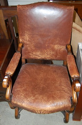 Lot 723 - An early 20th century brown leather...