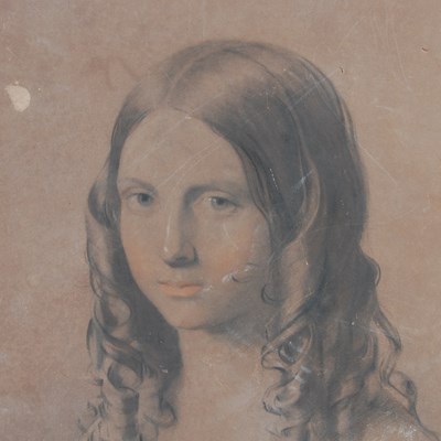 Lot 301 - 19th century British School Bust length sketch...