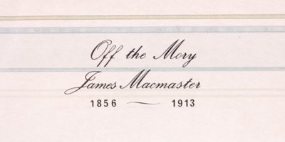 Lot 302 - James Macmaster RSW RBA (1856-1913) Off the...