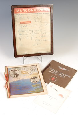 Lot 203 - The Trans-Atlantic Air Race 1919, Capt. J. Alcock D.S.C. & Lt. A. Whitten Brown