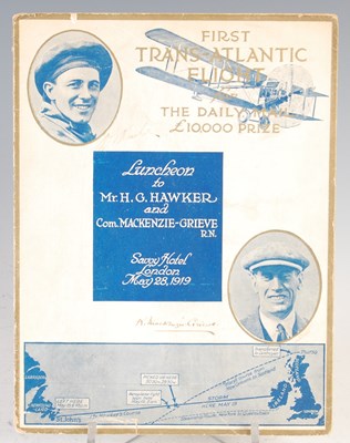 Lot 202 - First Trans-Atlantic Flight for The Daily Mail £10,000 Prize