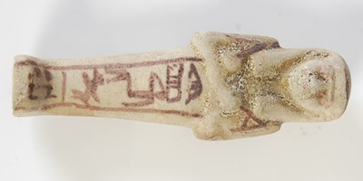 Lot 161 - An antique Egyptian faience shabti, probably New Kingdom circa 1550-1070 BC