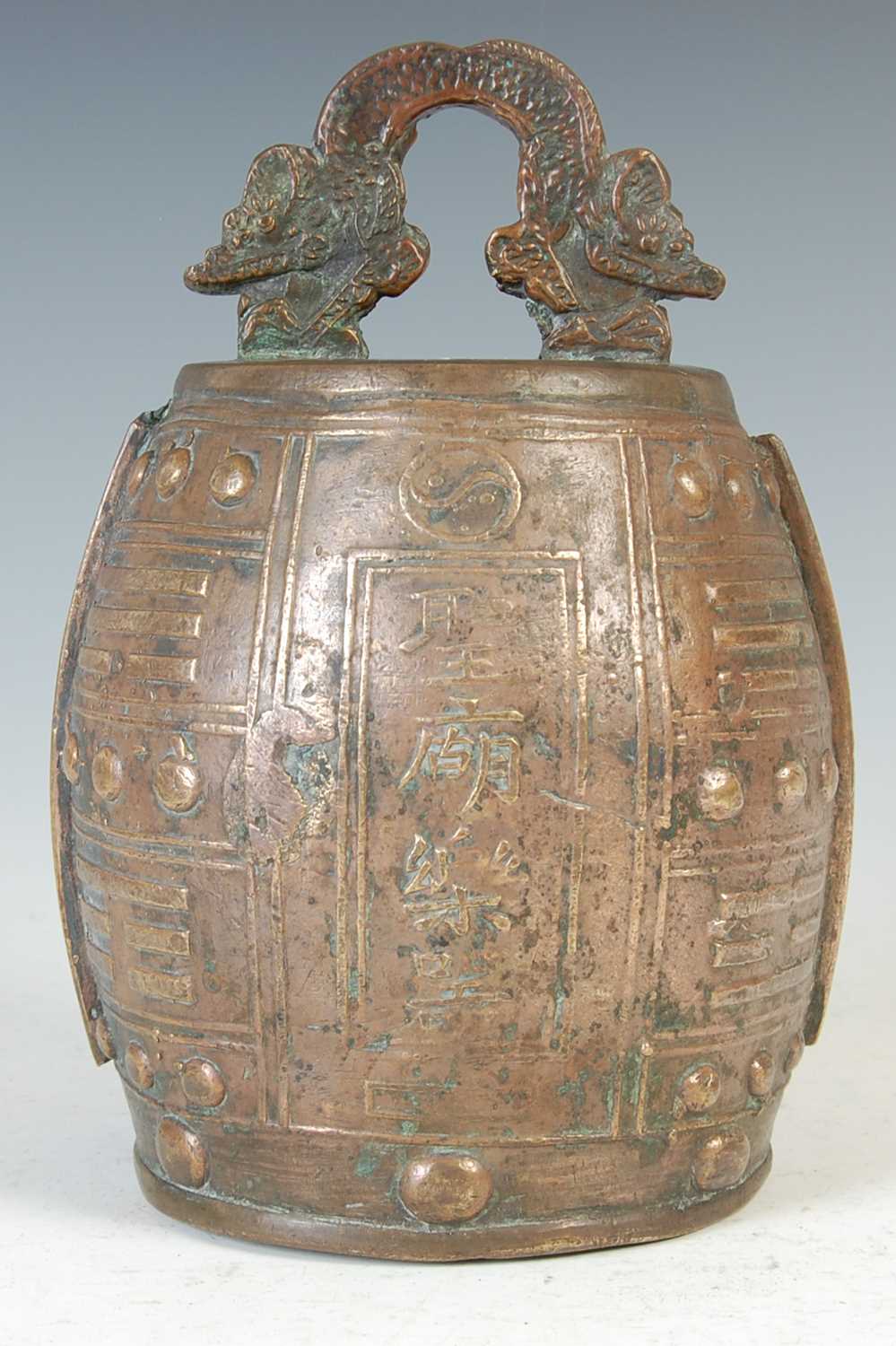 Lot 707 - A Chinese bronze archaic ritual bell,
