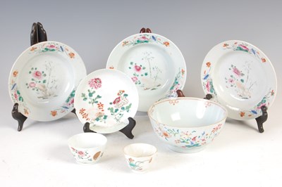 Lot 653 - A group of Chinese famille rose export porcelain, Qing Dynasty