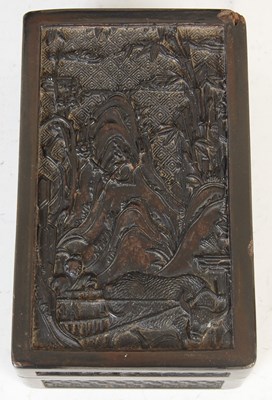 Lot 694 - A Chinese carved wood and lacquer picture/ photograph frame, Qing Dynasty