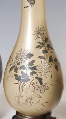 Lot 701 - A collection of five Chinese lacquer vases on integral stands, LING DAI MI & Co. FOOCHOW