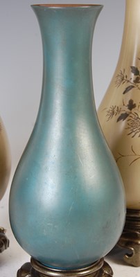 Lot 701 - A collection of five Chinese lacquer vases on integral stands, LING DAI MI & Co. FOOCHOW