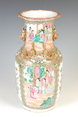 Lot 660 - A Chinese porcelain famille rose canton vase, Qing Dynasty