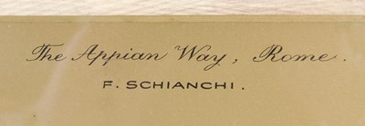 Lot 314 - Federico Schianchi (1858-1919) The Appian Way,...
