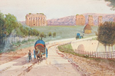 Lot 314 - Federico Schianchi (1858-1919) The Appian Way,...