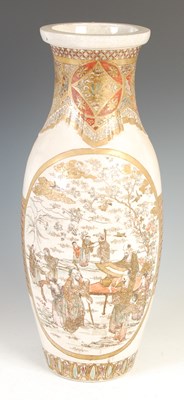 Lot 733 - A Japanese Satsuma pottery vase, Meiji Period