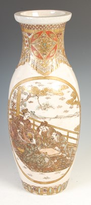 Lot 733 - A Japanese Satsuma pottery vase, Meiji Period