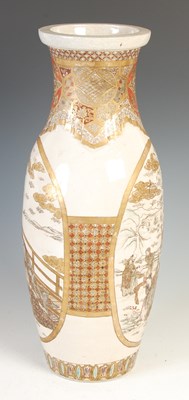 Lot 733 - A Japanese Satsuma pottery vase, Meiji Period