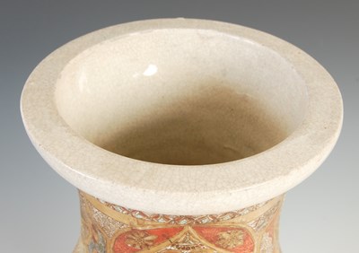 Lot 733 - A Japanese Satsuma pottery vase, Meiji Period