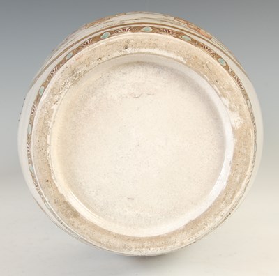 Lot 733 - A Japanese Satsuma pottery vase, Meiji Period