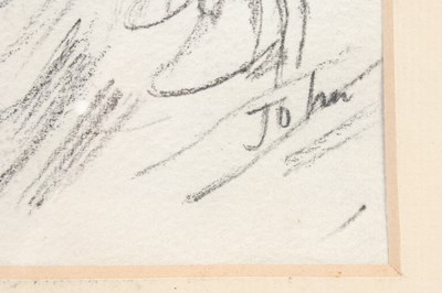 Lot 318 - Manner of Augustus John Mother and child...