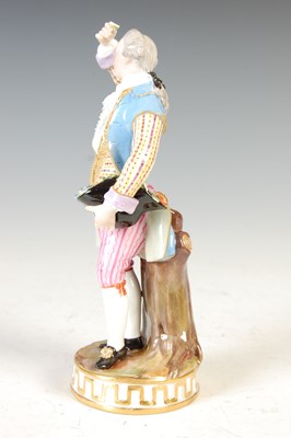 Lot 628 - A 19th century Meissen figure of an 18th century gentleman