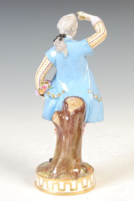 Lot 628 - A 19th century Meissen figure of an 18th century gentleman